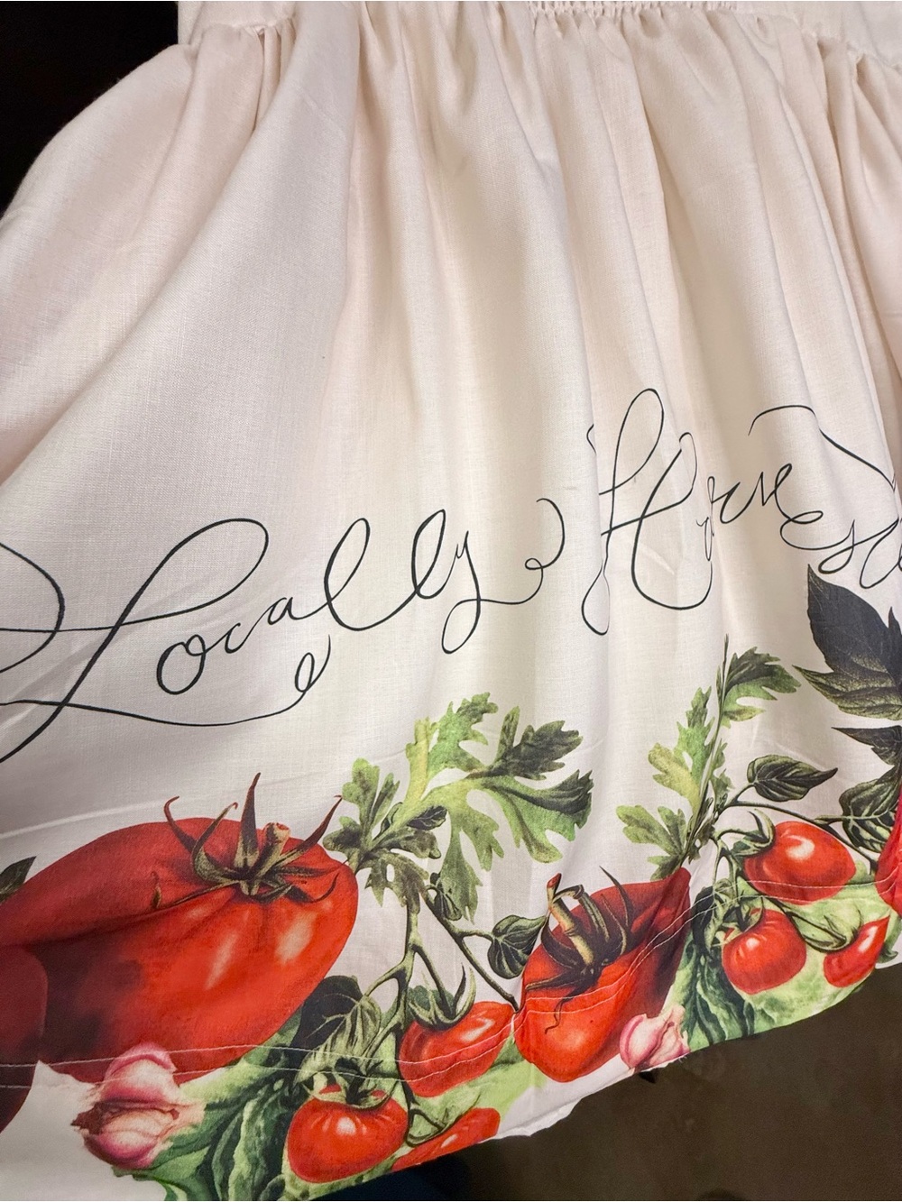 Anthropologie Maeve Button-Front Tomato Locally Harvested Linen Midi Dress NWOT - Picture 7 of 12